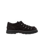 Scarpa stringata in camoscio Asfalto