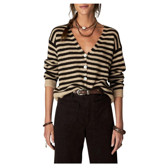 Cardigan a righe Black Beat ELETRIC BLONDIE BLACK BEAT MAISON HOTEL 