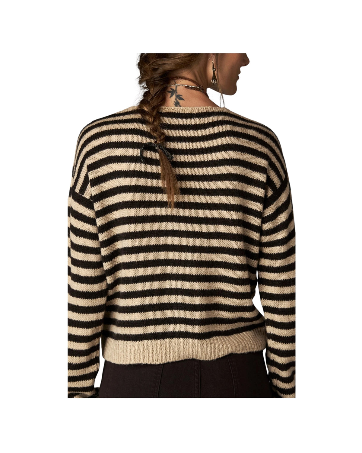Cardigan a righe Black Beat ELETRIC BLONDIE BLACK BEAT MAISON HOTEL 