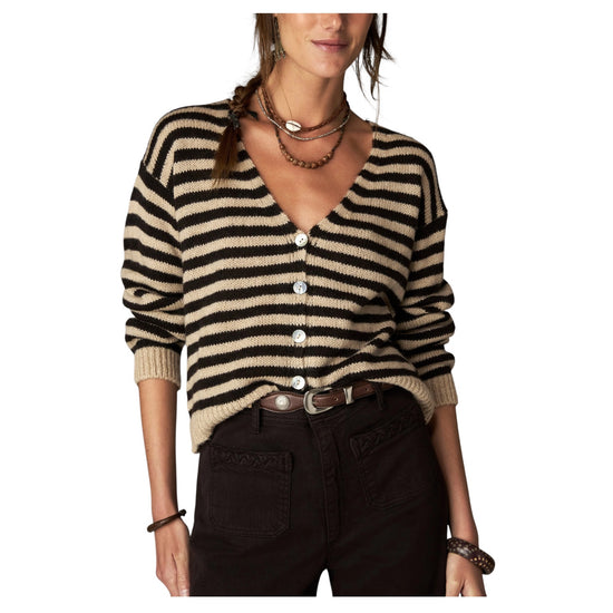 Cardigan a righe Black Beat ELETRIC BLONDIE BLACK BEAT MAISON HOTEL 