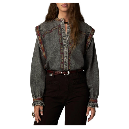 Camicia in Jeans Hamptons Grey GREY GARDENS HAMPTONS GREY MAISON HOTEL 
