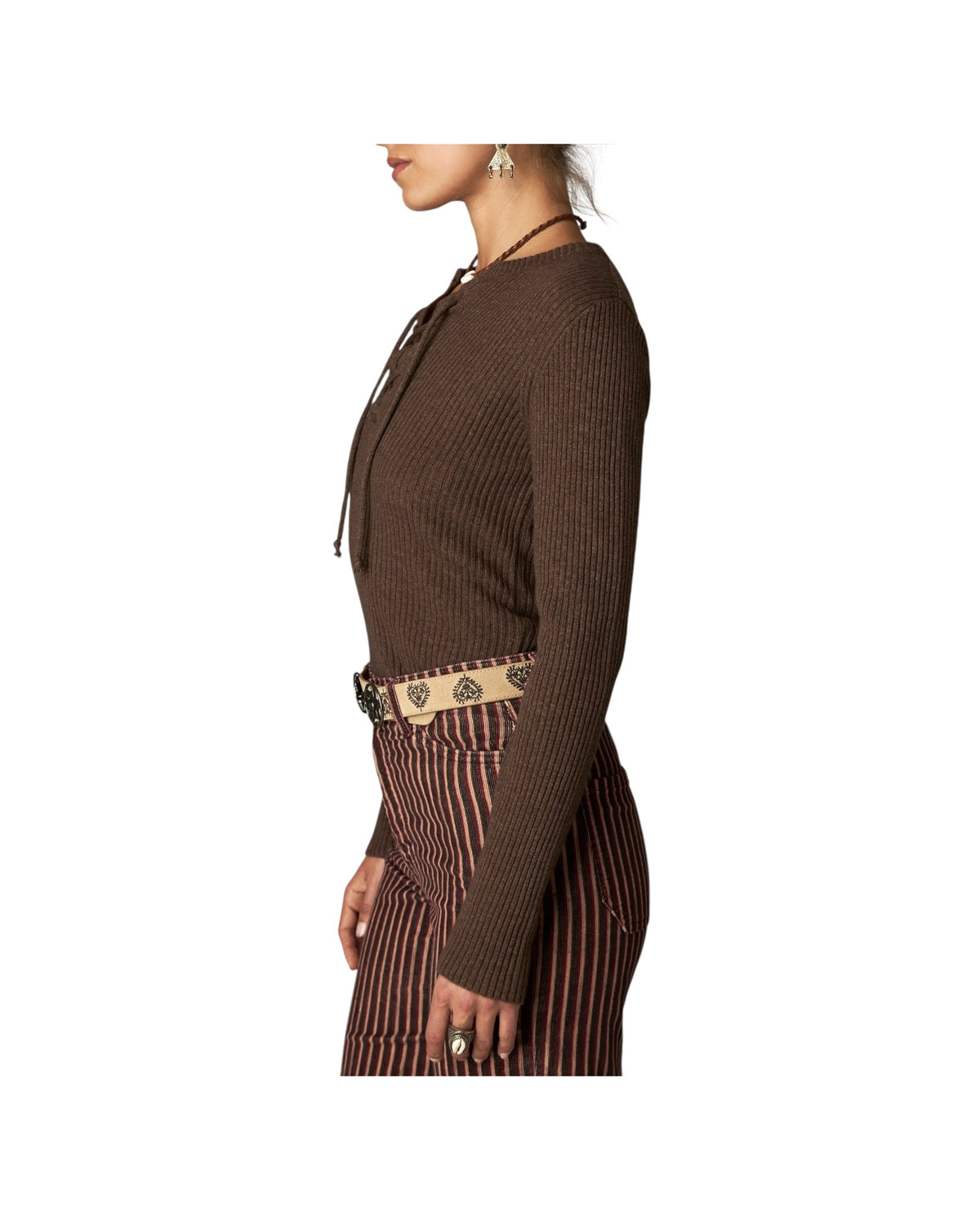 Maglia a coste con allacciatura HUNTER PIRATE MAISON HOTEL 