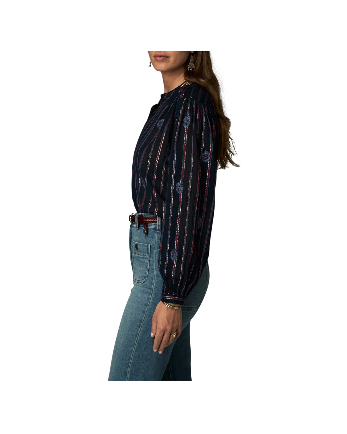 Camicia Stripe Berry INDIGO RAGA STRIPE BERRY MAISON HOTEL 