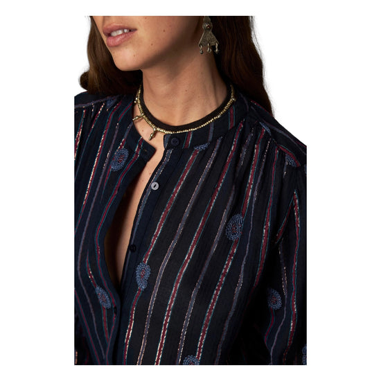 Camicia Stripe Berry INDIGO RAGA STRIPE BERRY MAISON HOTEL 