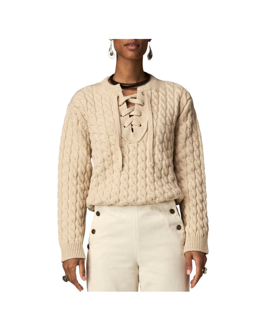 Maglione a trecce cream Whisper OPALINE KNIT CREAM WHISPER MAISON HOTEL 