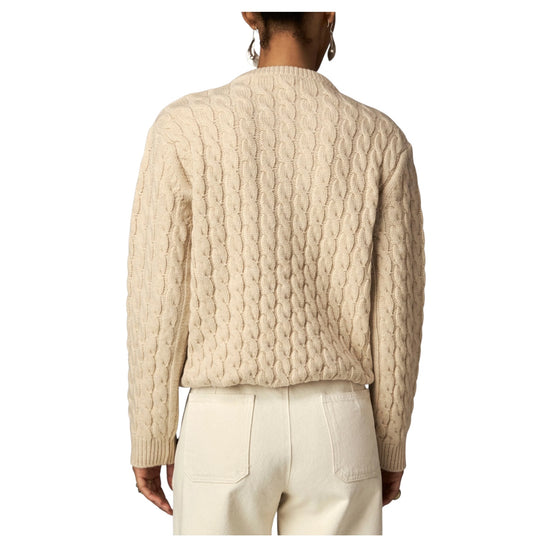 Maglione a trecce cream Whisper OPALINE KNIT CREAM WHISPER MAISON HOTEL 
