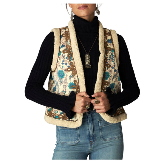 Gilet stampato con rifinitura ricamata SUMMER OOF 69 VERDE PROVENCE MAISON HOTEL 