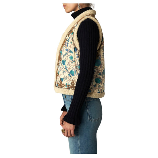 Gilet stampato con rifinitura ricamata SUMMER OOF 69 VERDE PROVENCE MAISON HOTEL 