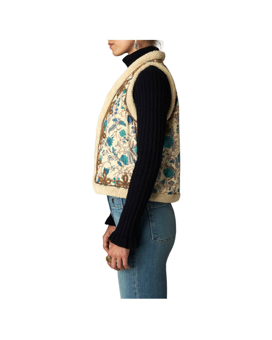 Gilet stampato con rifinitura ricamata SUMMER OOF 69 VERDE PROVENCE MAISON HOTEL 