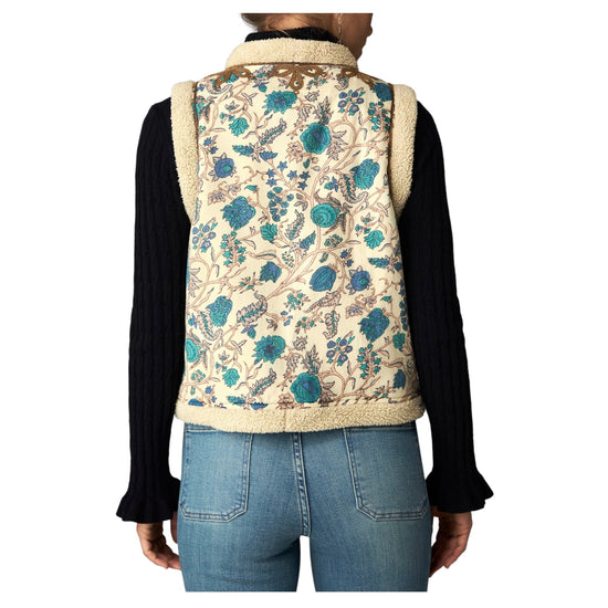 Gilet stampato con rifinitura ricamata SUMMER OOF 69 VERDE PROVENCE MAISON HOTEL 