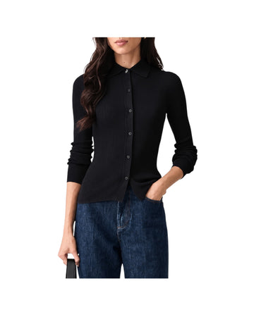 Maglia a polo in lyocell e lana Nero BACO 006 MARELLA 