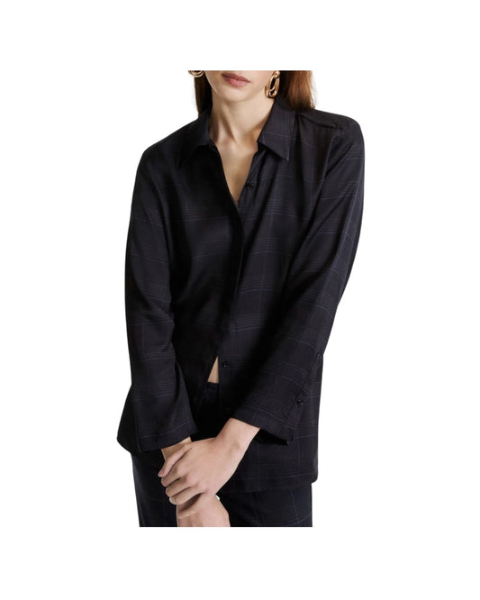 Camicia in twill stampato Blu BALLATA 002 MARELLA 