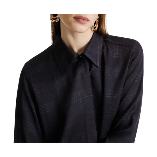 Camicia in twill stampato Blu BALLATA 002 MARELLA 