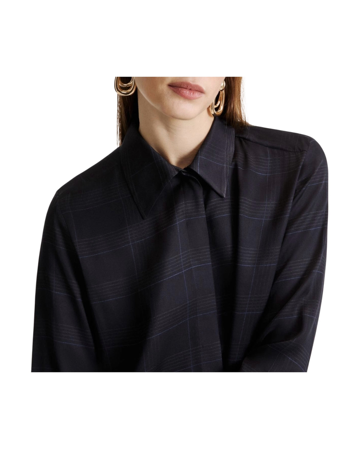 Camicia in twill stampato Blu BALLATA 002 MARELLA 