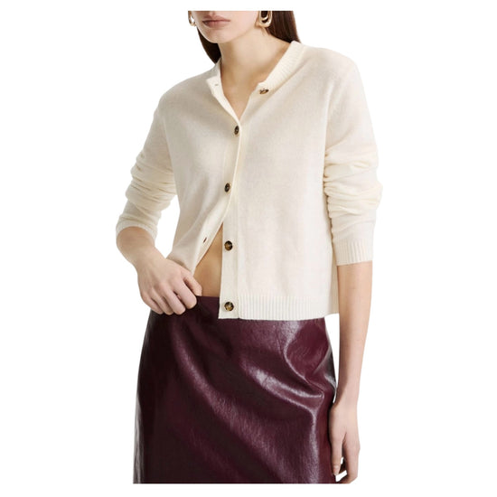 Cardigan in puro cashmere Panna CICOGNA 001 MARELLA 