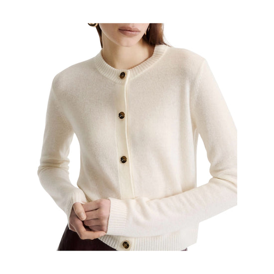 Cardigan in puro cashmere Panna CICOGNA 001 MARELLA 