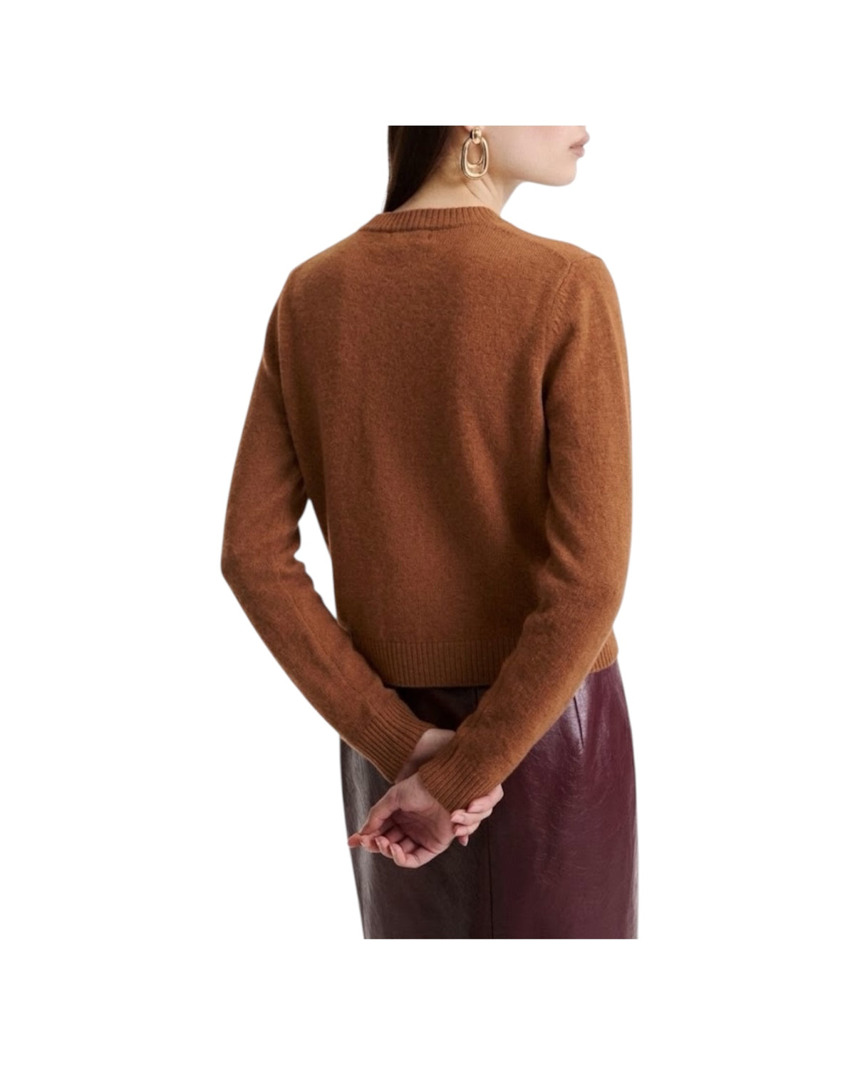 Cardigan in puro cashmere Tabacco CICOGNA 006 MARELLA 