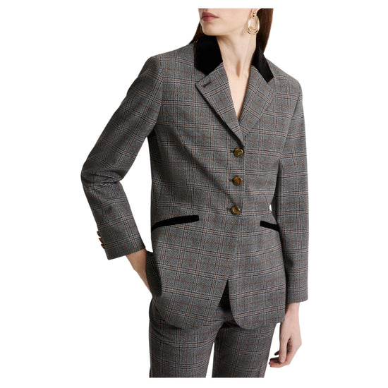 Blazer aderente in twill stretch Grigio COLONO 002 MARELLA 