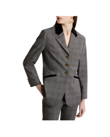 Blazer aderente in twill stretch Grigio COLONO 002 MARELLA 