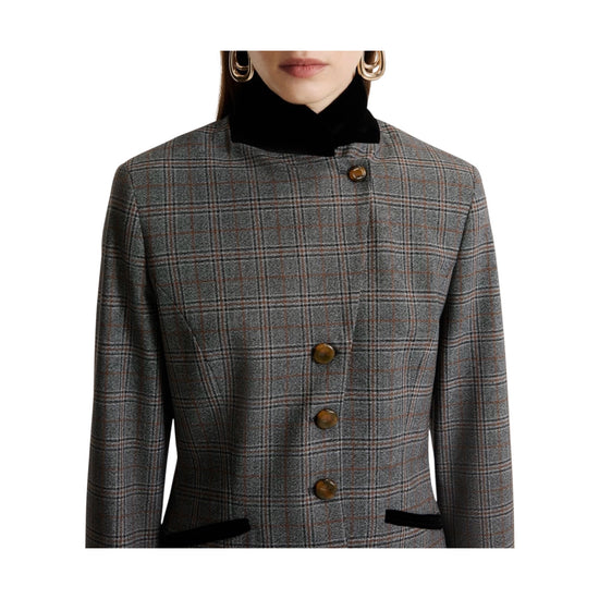 Blazer aderente in twill stretch Grigio COLONO 002 MARELLA 