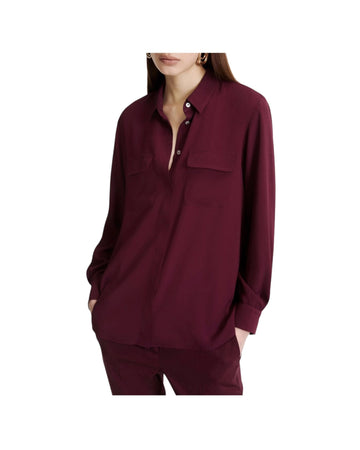 Camicia con taschini in misto seta Bordeaux FESTOSO 004 MARELLA 