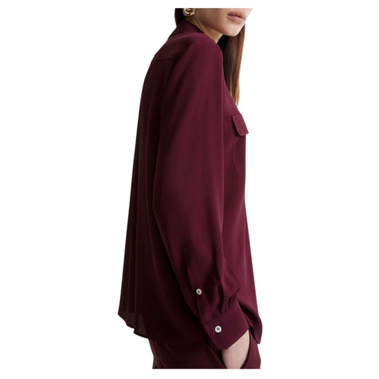 Camicia con taschini in misto seta Bordeaux FESTOSO 004 MARELLA 