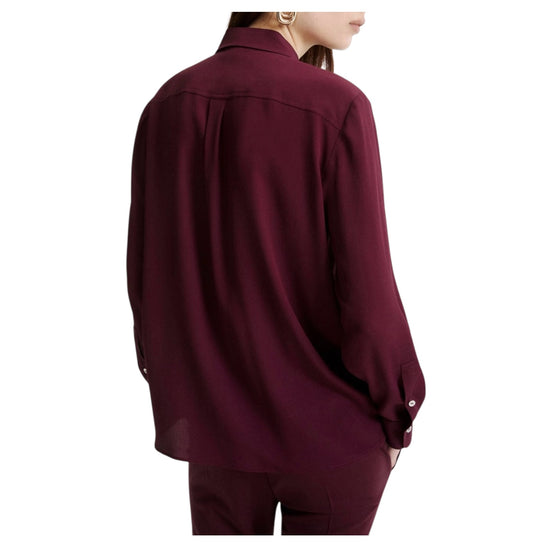 Camicia con taschini in misto seta Bordeaux FESTOSO 004 MARELLA 