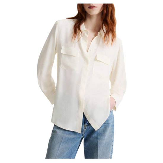 Camicia con taschini in misto seta Panna FESTOSO 006 MARELLA 