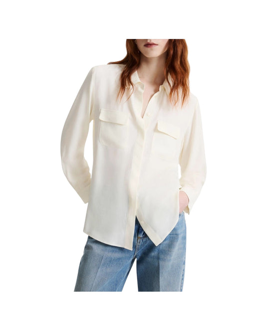 Camicia con taschini in misto seta Panna FESTOSO 006 MARELLA 