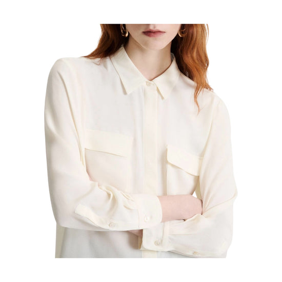Camicia con taschini in misto seta Panna FESTOSO 006 MARELLA 