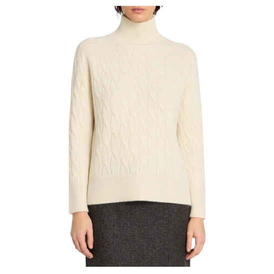 Maglia a lupetto misto cashmere e lana Panna GATTONI 001 MARELLA 