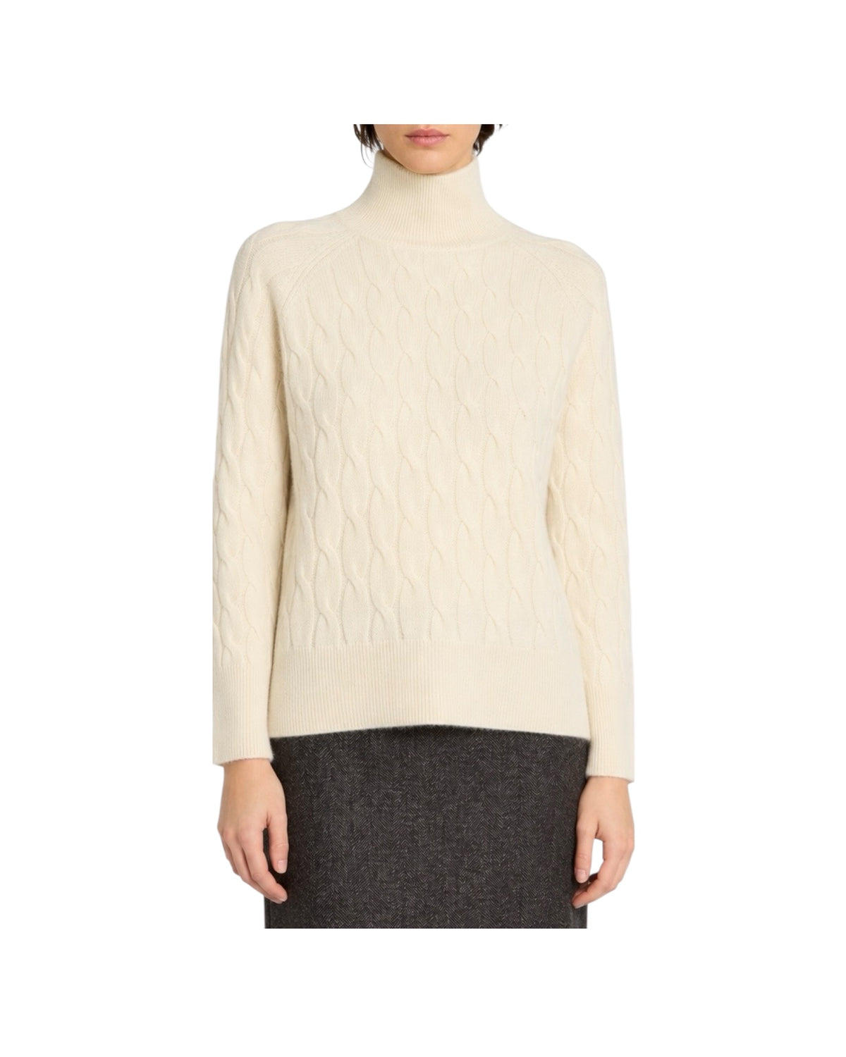 Maglia a lupetto misto cashmere e lana Panna GATTONI 001 MARELLA 