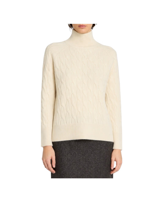 Maglia a lupetto misto cashmere e lana Panna GATTONI 001 MARELLA 
