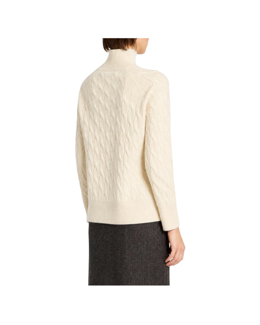 Maglia a lupetto misto cashmere e lana Panna GATTONI 001 MARELLA 