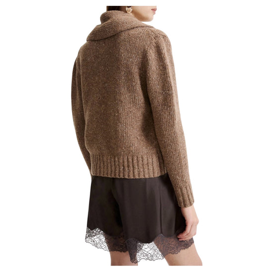 Cardigan in filato bottonato Nocciola GEODE 001 MARELLA 