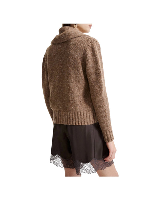 Cardigan in filato bottonato Nocciola GEODE 001 MARELLA 