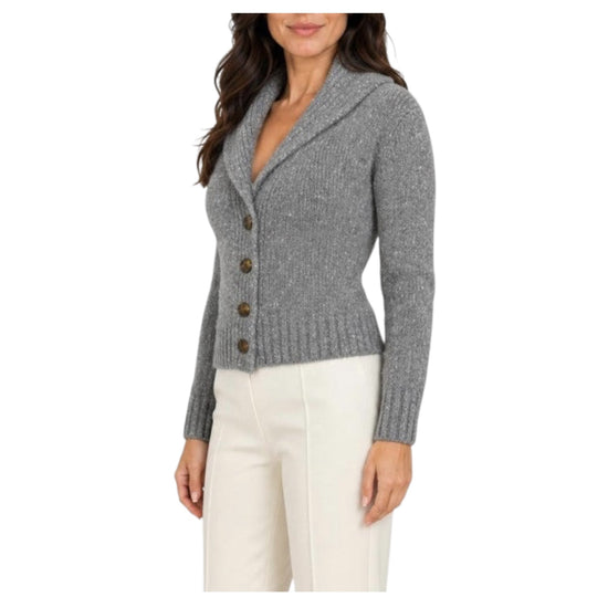Cardigan in filato bottonato Grigio GEODE 005 MARELLA 