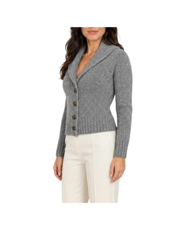 Cardigan in filato bottonato Grigio GEODE 005 MARELLA 