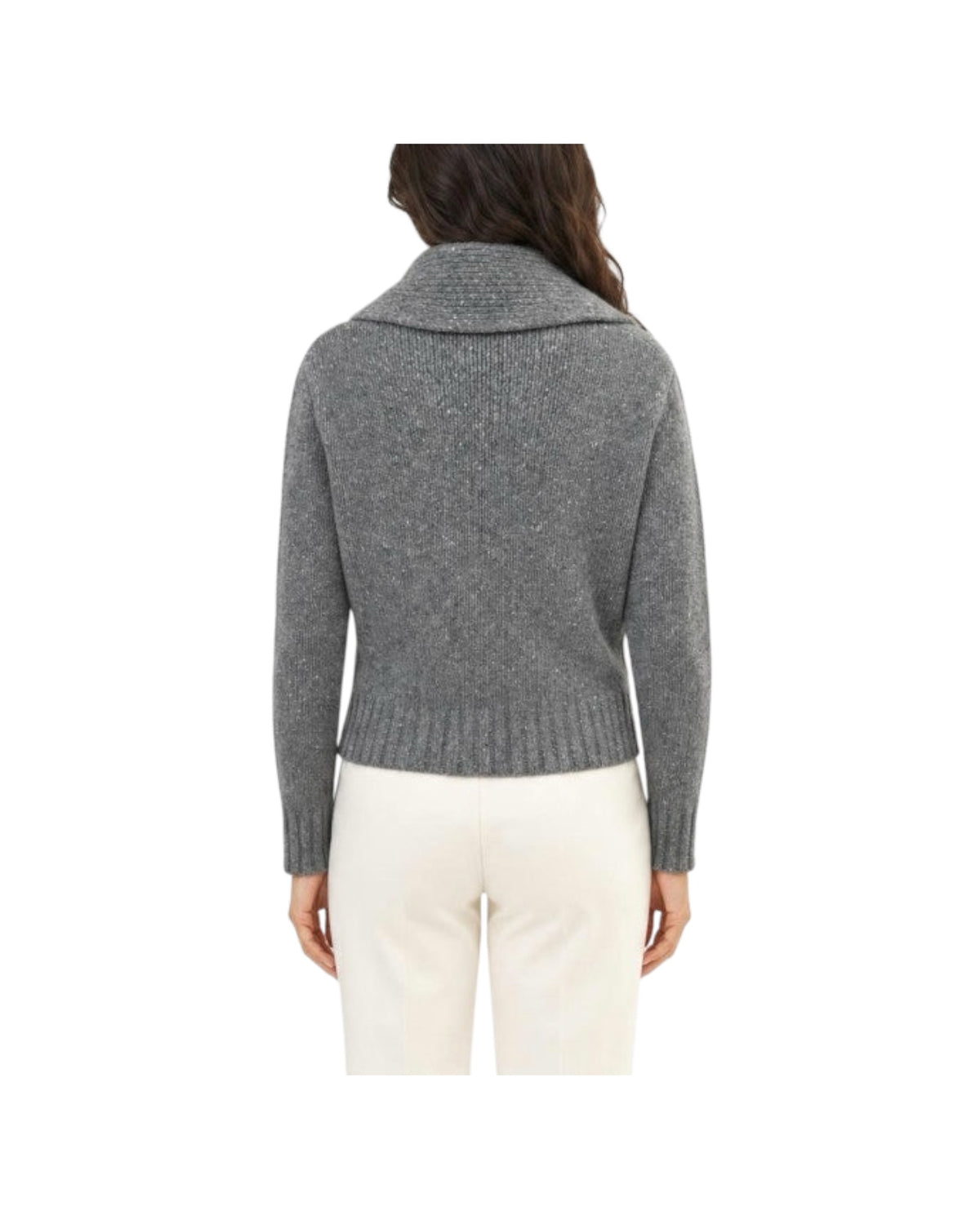 Cardigan in filato bottonato Grigio GEODE 005 MARELLA 