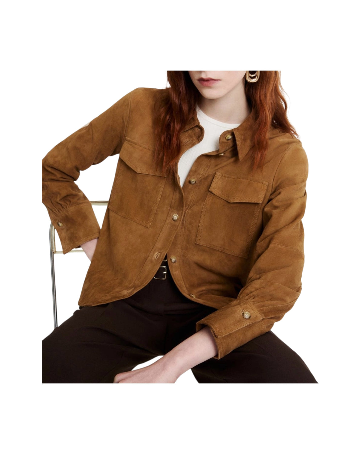 Camicia in suede Cammello GIALLO 002 MARELLA 