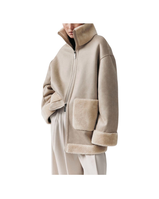 Giaccone cocoon reversibile Panna GIOVANE 001 MARELLA 