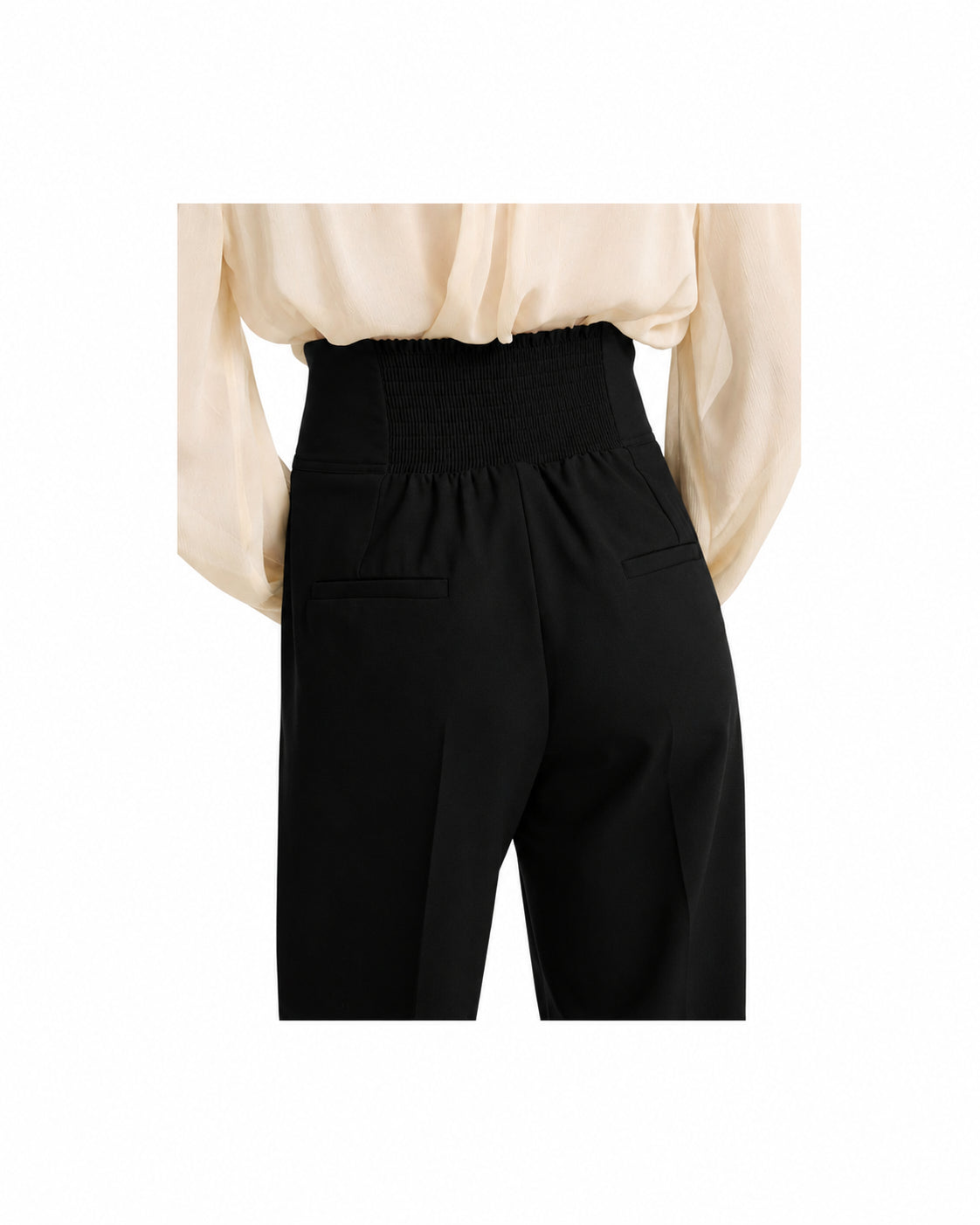 Pantalone a vita alta con cinturini Nero MARANTA 005 MARELLA 