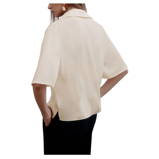 Polo in satin fluido Biano lana PANCIA 003 MARELLA 