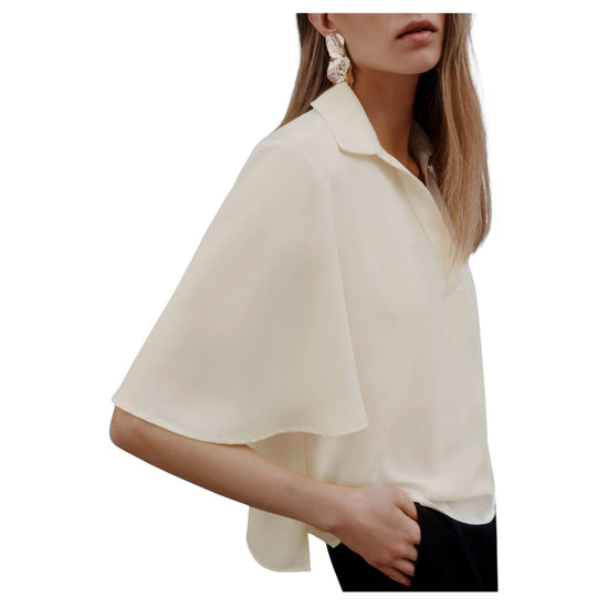 Polo in satin fluido Biano lana PANCIA 003 MARELLA 