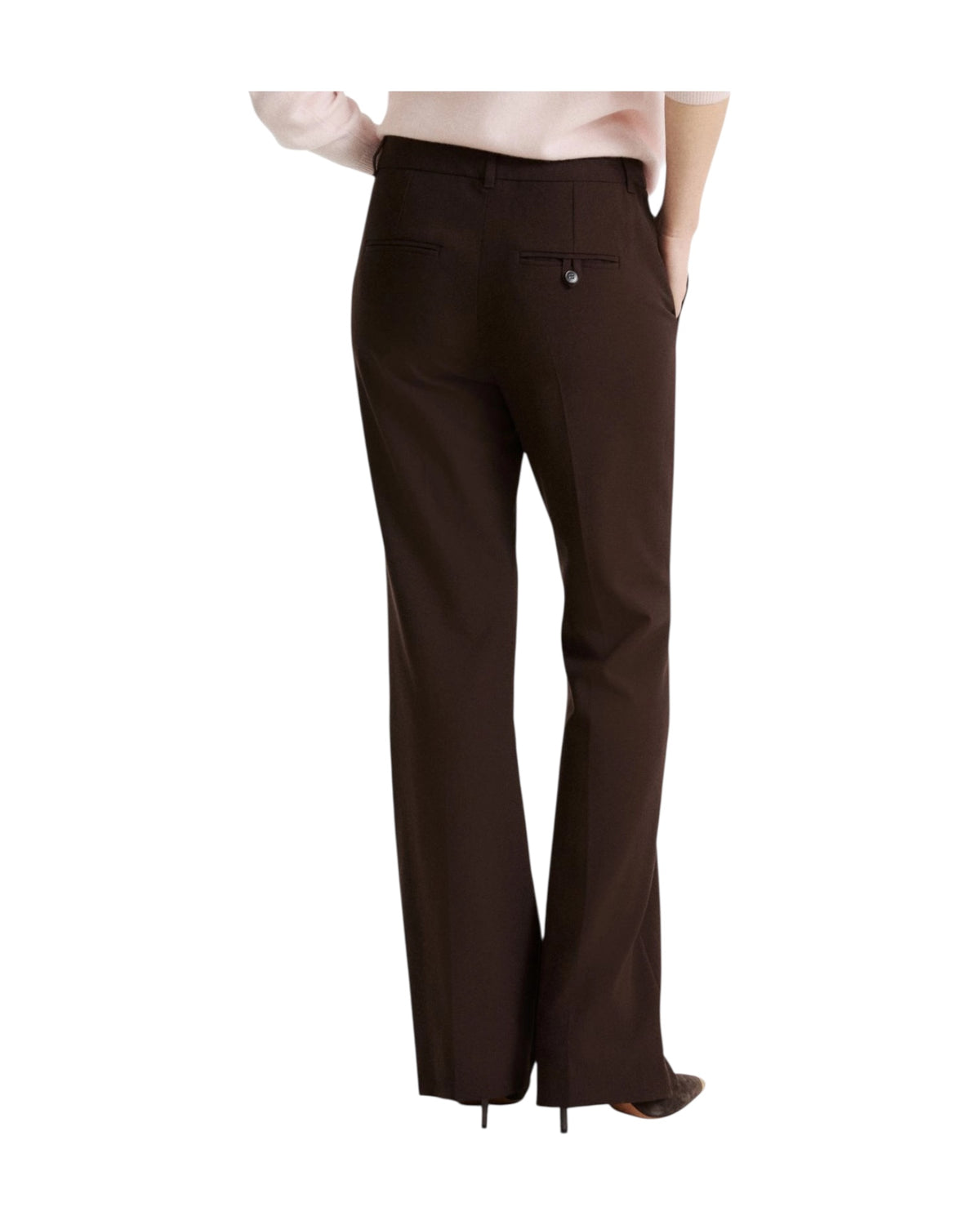 Pantalone stretch in misto viscosa Testa di moro QUASSIA 002 MARELLA 