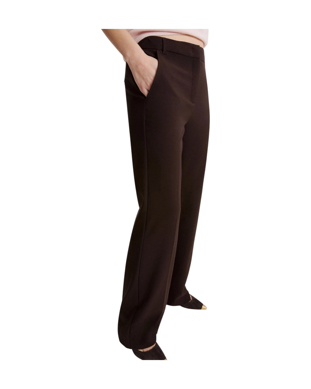 Pantalone stretch in misto viscosa Testa di moro QUASSIA 002 MARELLA 