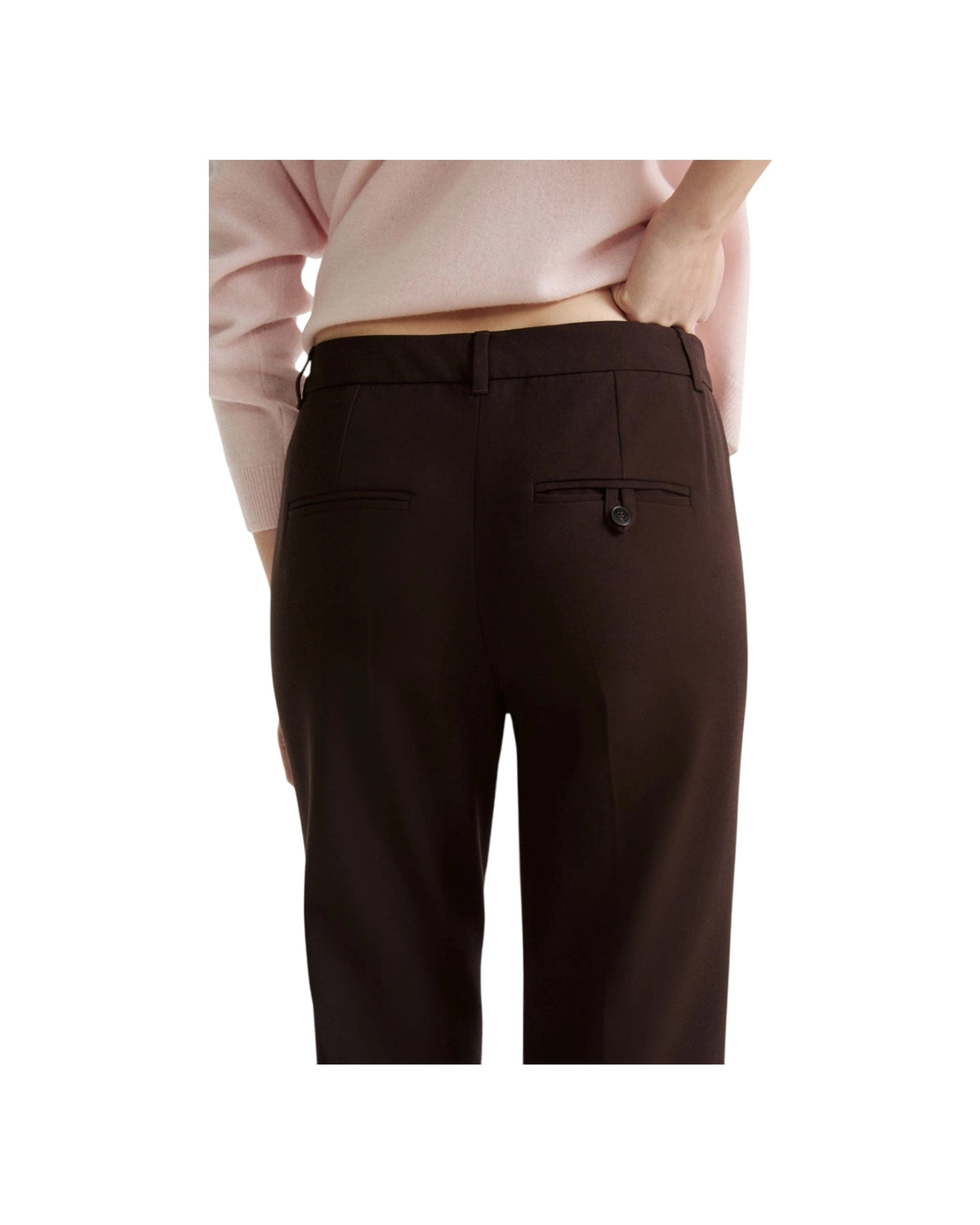 Pantalone stretch in misto viscosa Testa di moro QUASSIA 002 MARELLA 