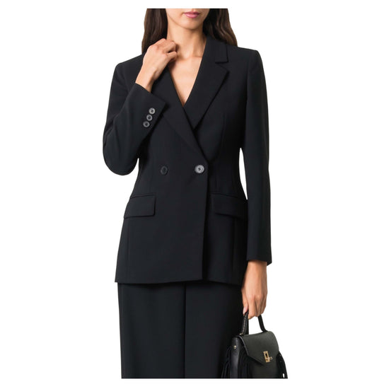 Blazer doppiopetto in envers satin Nero RECENTE 001 MARELLA 