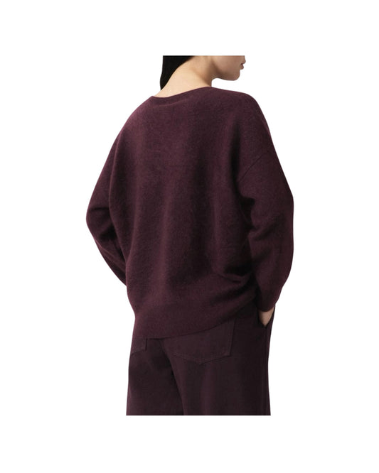 Maglia girocollo in misto cashmere Prugna TACITO 002 MARELLA 