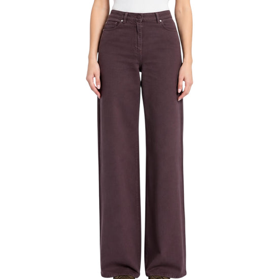 Pantalone in drill di puro cotone Prugna ZAFFO 002 MARELLA 